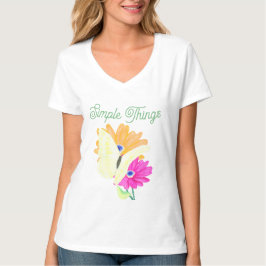 'Simple Things' Flowers and Butterflies T-Shirt