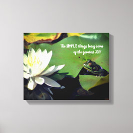 Simple Things Frog Inspirational Quote Leinwanddruck