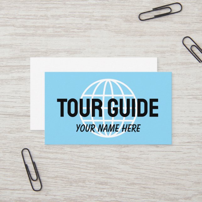 SImple Tour Guide Business Card Template Visitenkarte (Vorderseite/Rückseite Beispiel)