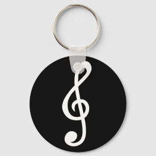 Simple Treff Musical Notes Symbol Minimalistisch Schlüsselanhänger