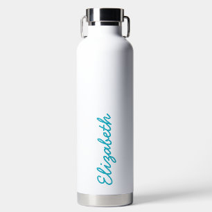 Simple Trendy Sky Blauer Handgeschriebener Skriptn Trinkflasche