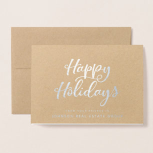 SImple Typografie   Holiday Greetings Folienkarte