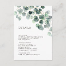 Simple Watercolor Leave Greenery Wedding