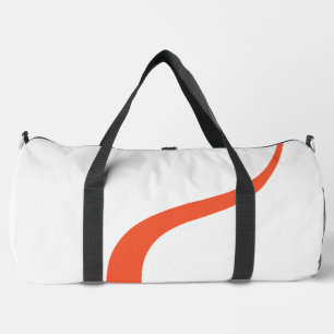 Simple Waves 3 - Orange und Weiß Duffle Bag