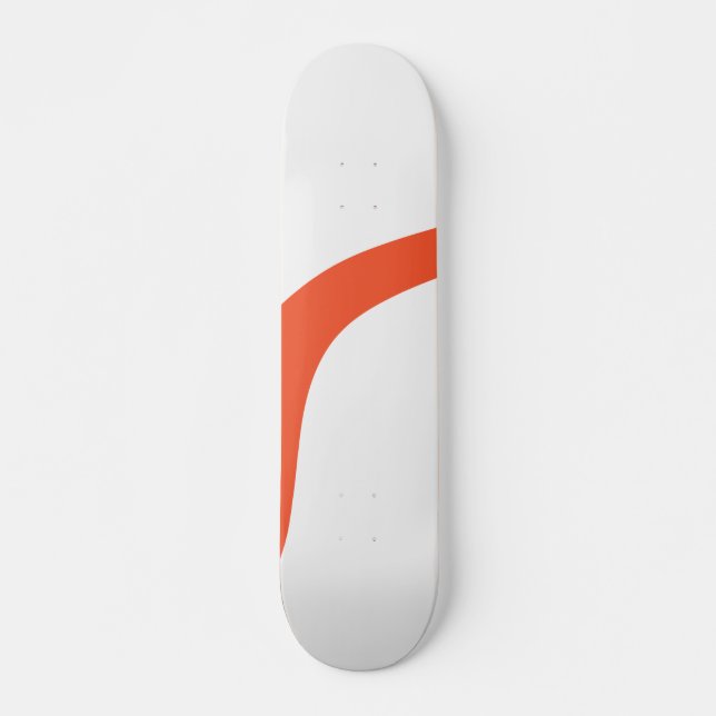 Simple Waves 3 - Orange und Weiß Skateboard (Vorne)
