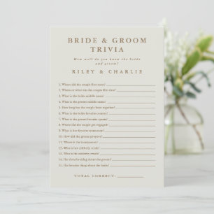 Simple Wedding Brautparty Trivia Game