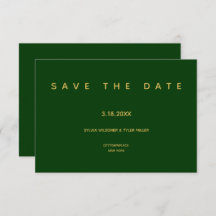 Simple Wedding Emerald Green Minimalistisch
