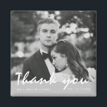 Simple Wedding Foto Vielen Dank für Ihr Interesse  Magnet<br><div class="desc">Dieses moderne Foto danken Ihnen für die Magnete wurden für Ihr Schwarz-Weiß Hochzeitsgeschenk Foto. Passen Sie mit Ihrem Foto, Namen und Hochzeitsdatum an und schicken Sie Ihre E-Mail an Familie und Freunde. Ein großartiger Weg, um Ihnen zu danken und ihnen einen Sake aus Ihrer Hochzeit zu geben, werden sie für...</div>