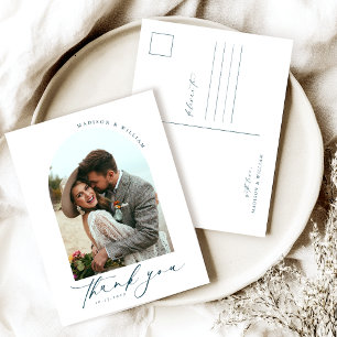 Simple Wedding Foto Vielen Dank Postkarte