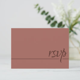 Simple Wedding RSVP Calligraphy Terracotta