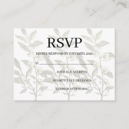 Simple Wedding RSVP Enclosure Card Begleitkarte