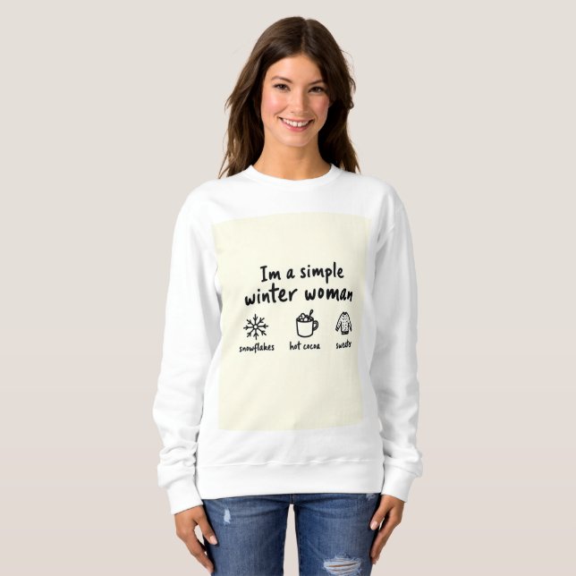 Simple Winter Woman Sweatshirt (Vorne ganz)