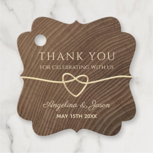 Simple Wood Wedding Vielen Dank Geschenkanhänger