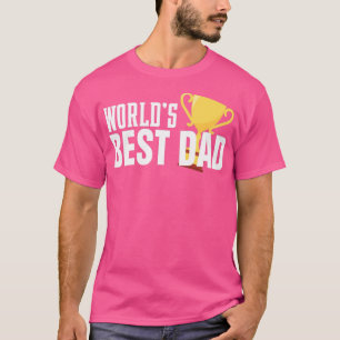 Simple Worlds Best Vater Typografy with Trophy1 T-Shirt