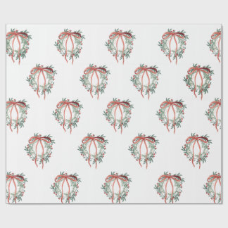 Simple Wreath Wrapping Paper Geschenkpapier