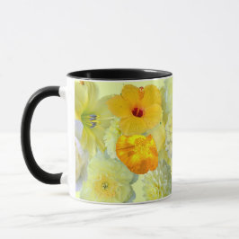 Simple Yellow Floral Watercolor Pattern Coffee Tasse