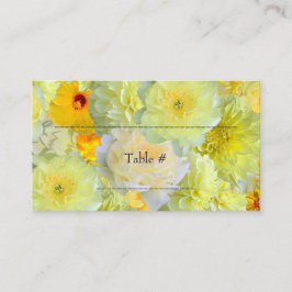 Simple Yellow Floral Watercolor Platzkarte