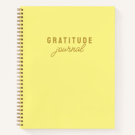 Simple Yellow Gratitude Journal Notizbuch