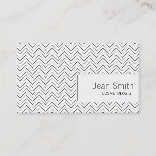 Simple Zigzag Cosmetologist Business Card Visitenkarte (Vorderseite)