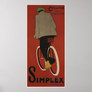 Simplex Bicycles Amsterdam Vintages Fahrradposter Poster