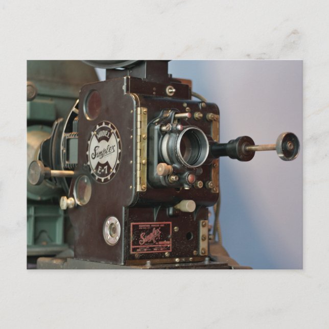 Simplex-Kino-Projektor Vintage Postkarte (Vorderseite)