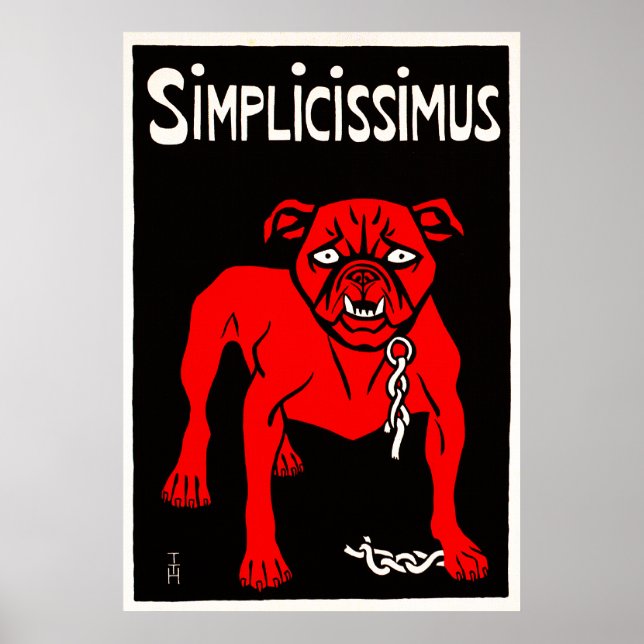 Simplicissimus - Vintager Hund Cartoon Poster (Vorne)