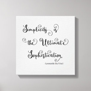 Simplicity-Zitat - Leinwand