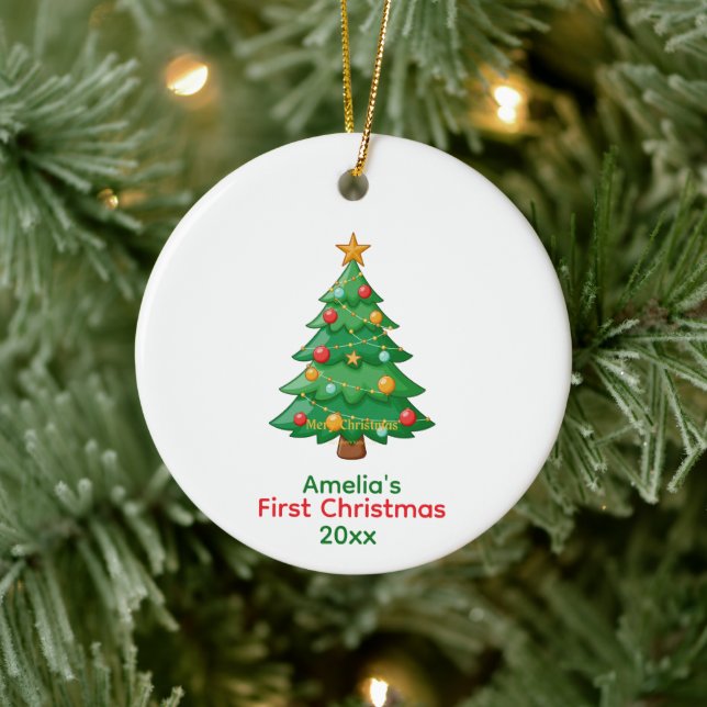 Simplistic Baby's First Christmas w/ Tree Ornament (Baum)