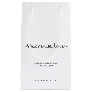 Simplistic Black and White Typografy S'more Liebe Kleine Geschenktüte