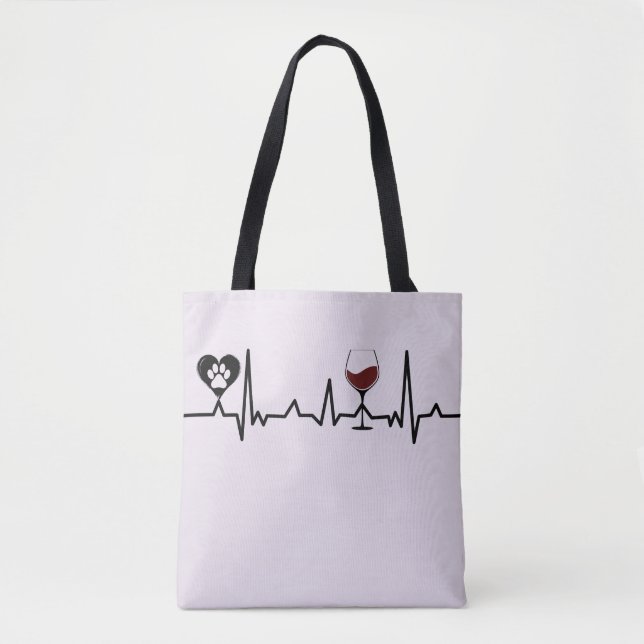 Simplistic Black Paws and Wine Heartbeat (Vorderseite)