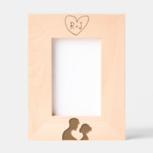 Simplistic Initials Carved Tree Sillhouette