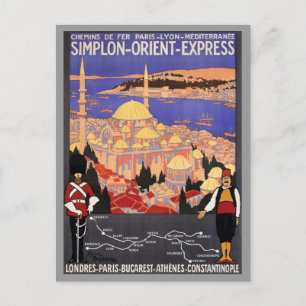 Simplon Orient Express nach Konstantinopel Postkarte