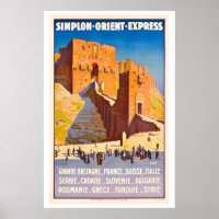 Simplon Orient Express Reise mit dem Zug Vintage