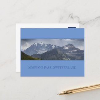 Simplon Pass Mountains, Schweiz Postkarte