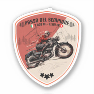 Simplonpass italienisch schweizerische Bergstraße Aufkleber