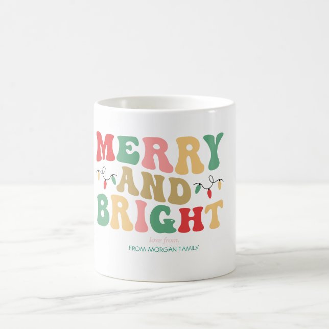 Simply Colorful Merry And Bright String Lights Kaffeetasse (Mittel)