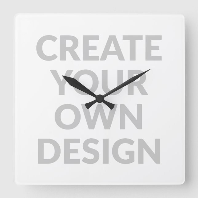 Simply - Create Your Own Wall Clock Quadratische Wanduhr (Vorderseite)