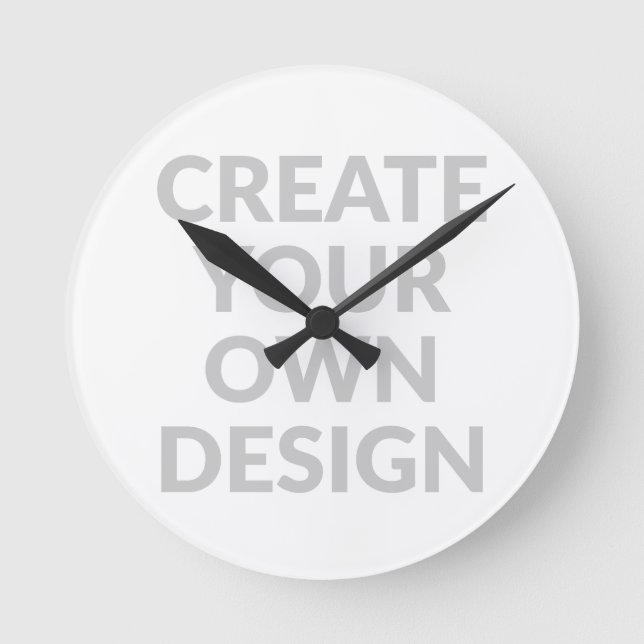 Simply - Create Your Own Wall Clock Runde Wanduhr (Vorderseite)