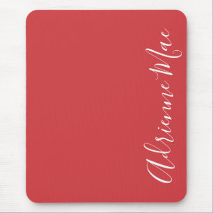 Simply Elegant Flame Red Personalized Mousepad