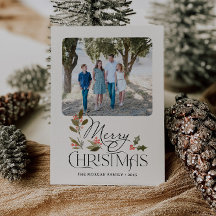 Simply Merry Christmas Photo Card