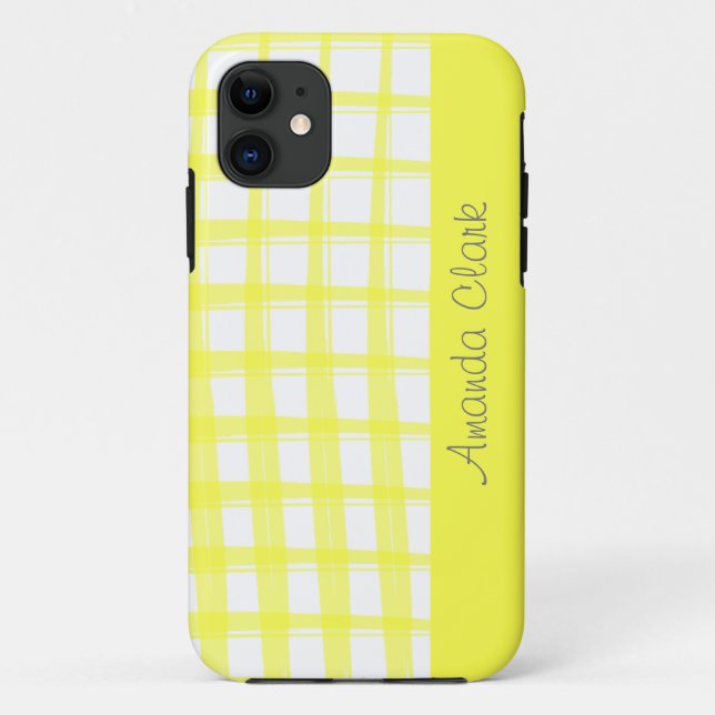 Simply Modern Yellow Lattice Design Case-Mate iPhone Hülle (Rückseite)