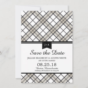 Simply Plaid Rettet das Datum Save The Date