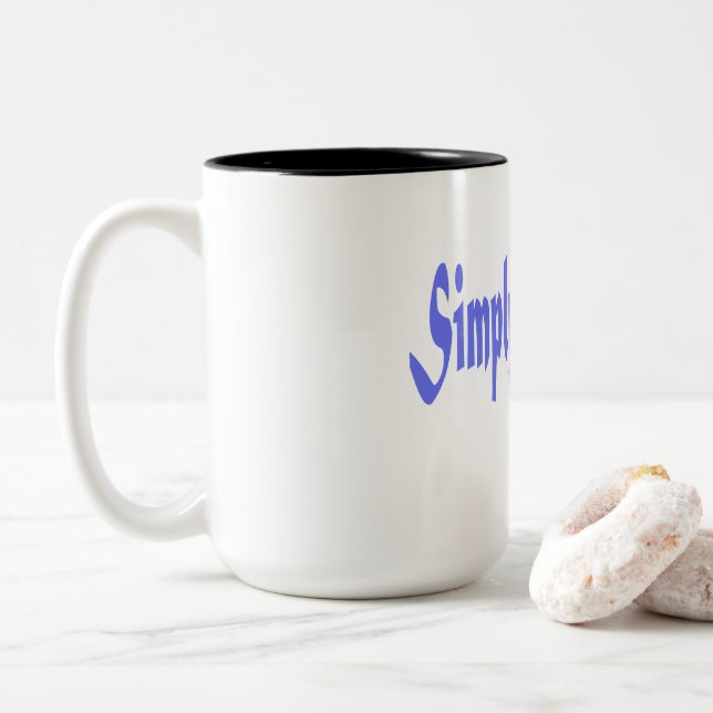Simply Powerful Quote Mug Zweifarbige Tasse (Mit Donut)