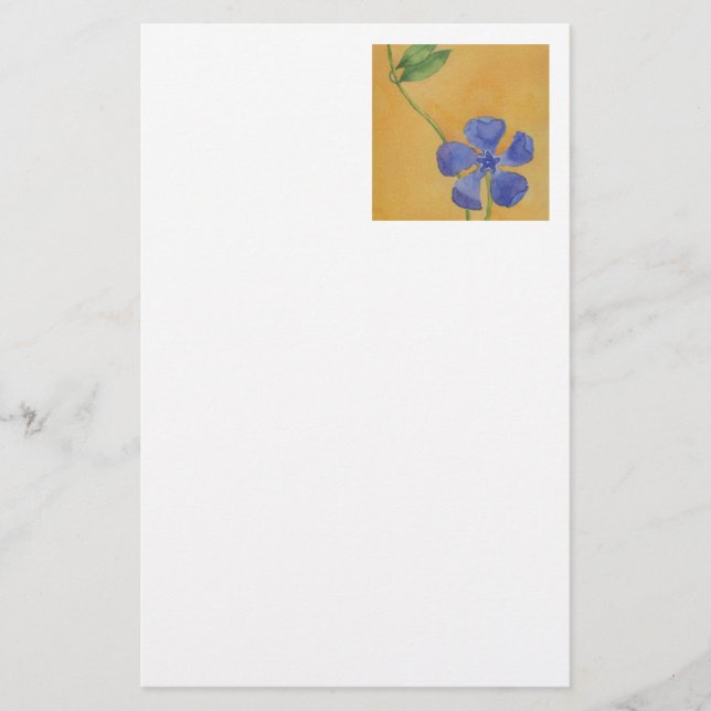 "Simply Vinca" Blumengeschichten Briefpapier (Vorderseite)