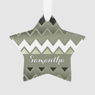 Simply ZigZag - Olive Green Ornament
