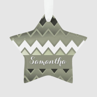 Simply ZigZag - Olive Green Ornament