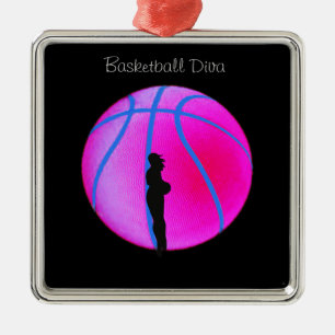 SimplyTonjia B-Ball Diva on Black Ornament