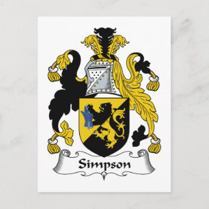 Simpson Familienwappen Postkarte