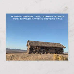 Simpson Springs Pony Express Station Postkarte
