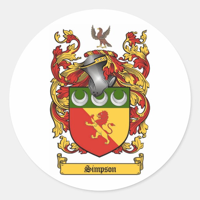 Simpson Wappen - Wappen Runder Aufkleber (Vorderseite)
